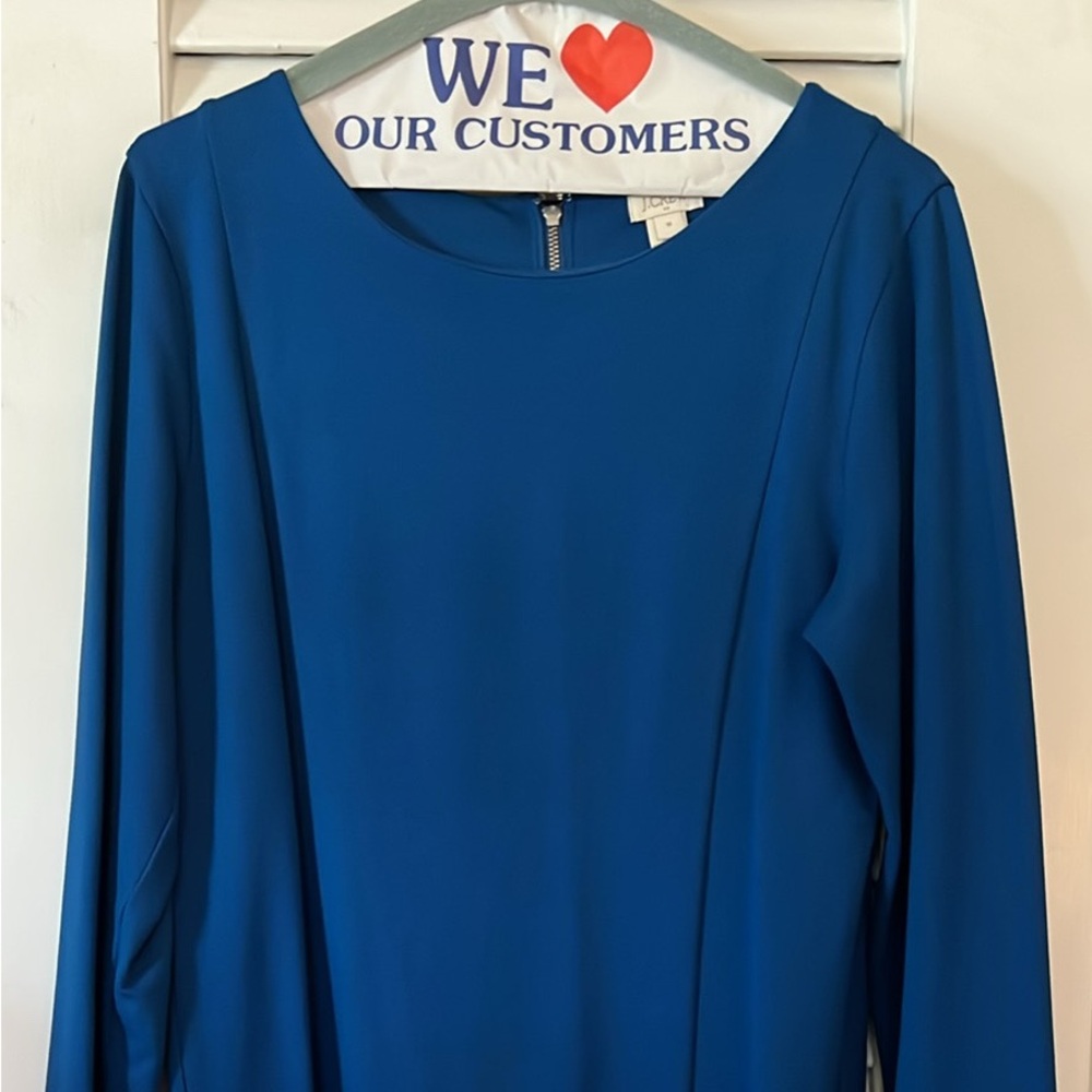 Elegant Blue Long Sleeve Dress